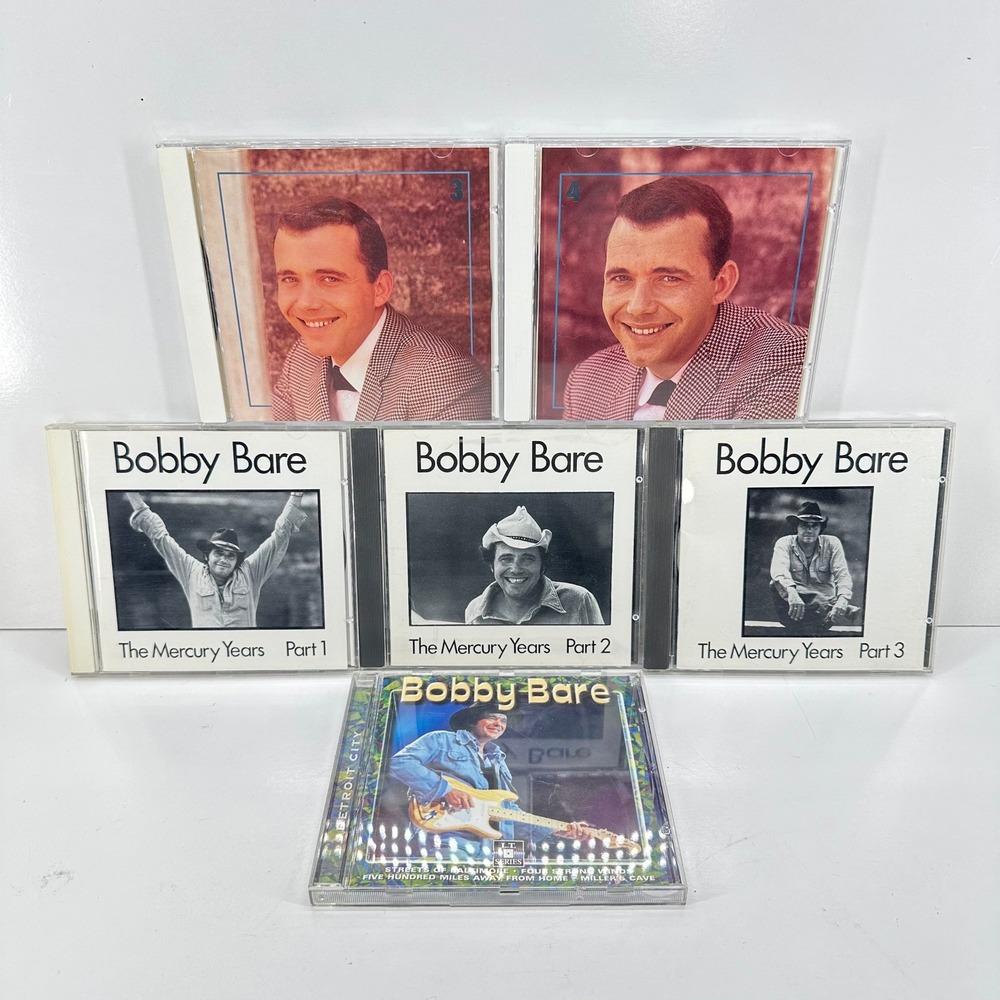 Bobby Bare CD Lot of 6 Mercury Years Detroit City American Boy Bear Family